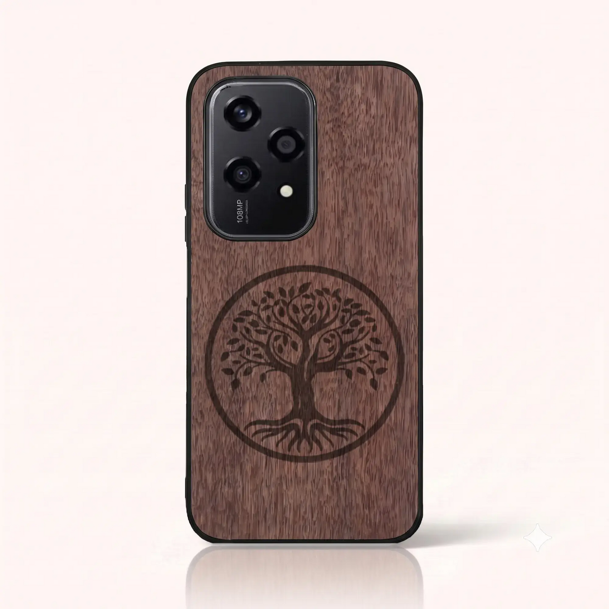 Coque Honor 200 Lite – L'arbre de vie en bois de noyer foncé
