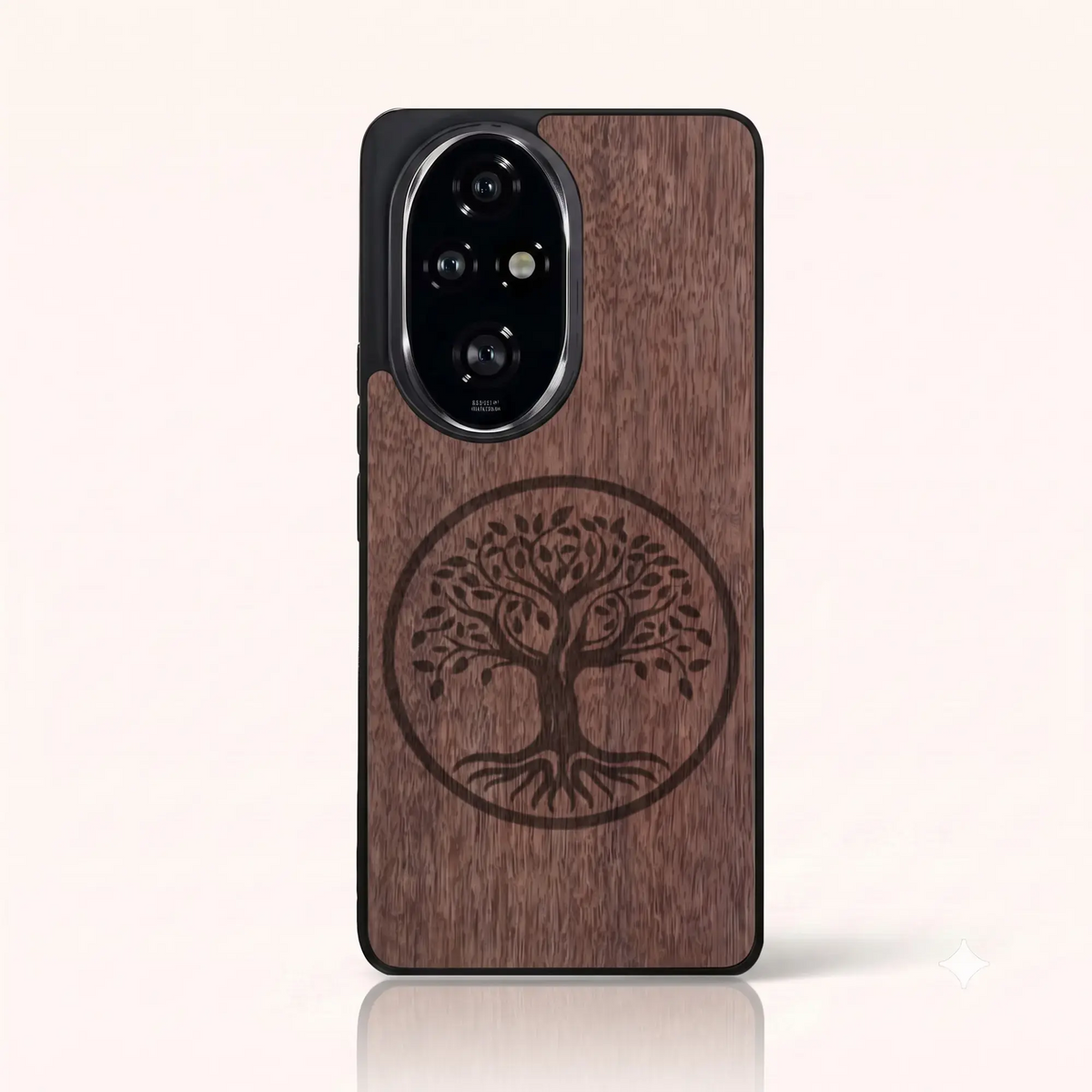 Coque Honor 200 Pro – L'arbre de vie en bois de noyer foncé