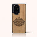 Coque Honor 200 Pro – Fleur de Lotus en bois de tilleul clair