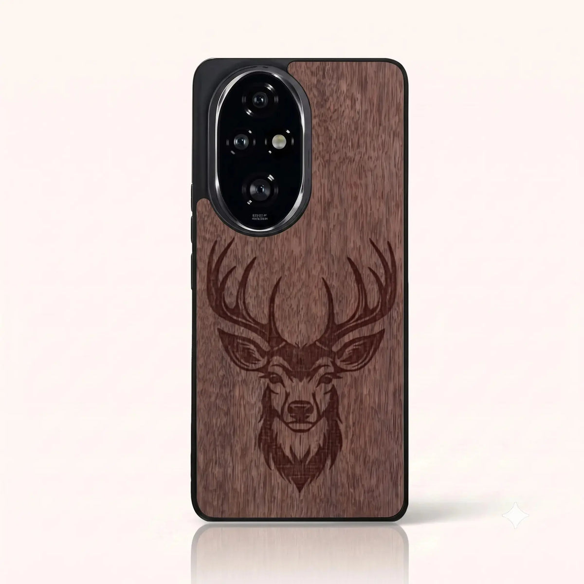 Coque Honor 200 Pro – Le Cerf en gravure sur bois (Noyer)