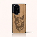 Coque Honor 200 Pro – Le Chat en gravure sur bois (Tilleul)