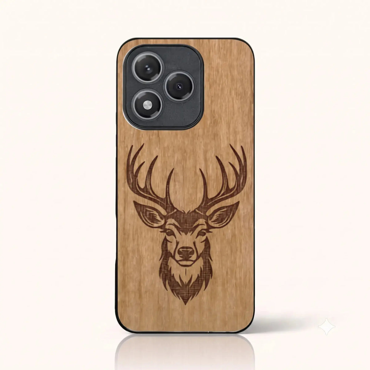 Coque Honor 400 Lite – Le Cerf en gravure sur bois (Tilleul)