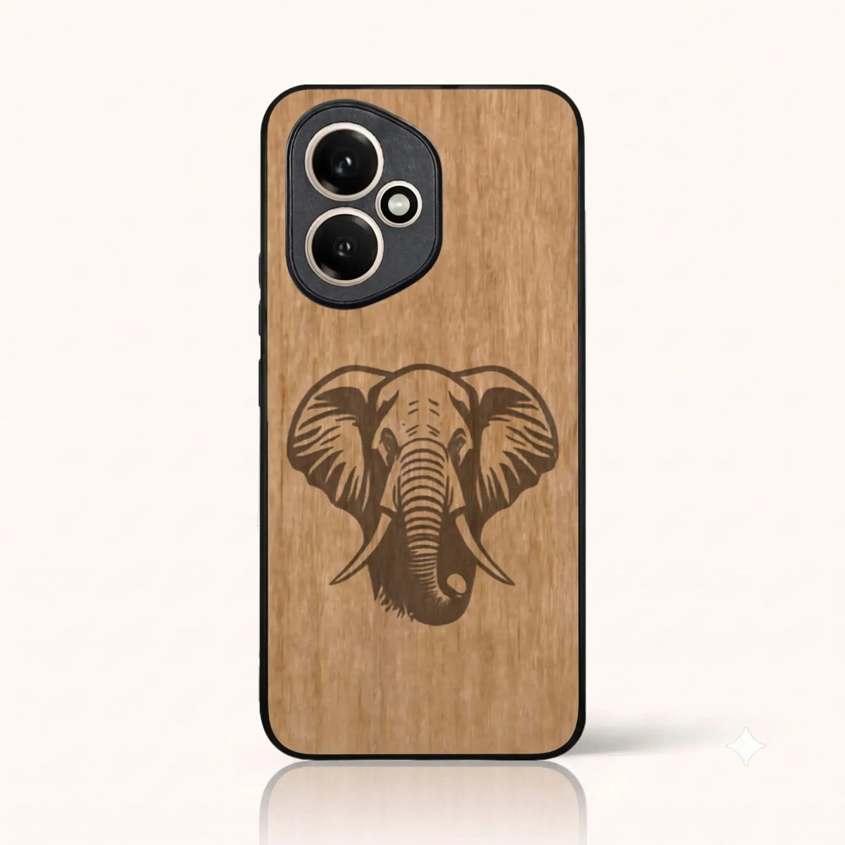 Coque Honor 400 – Éléphant en bois de tilleul clair