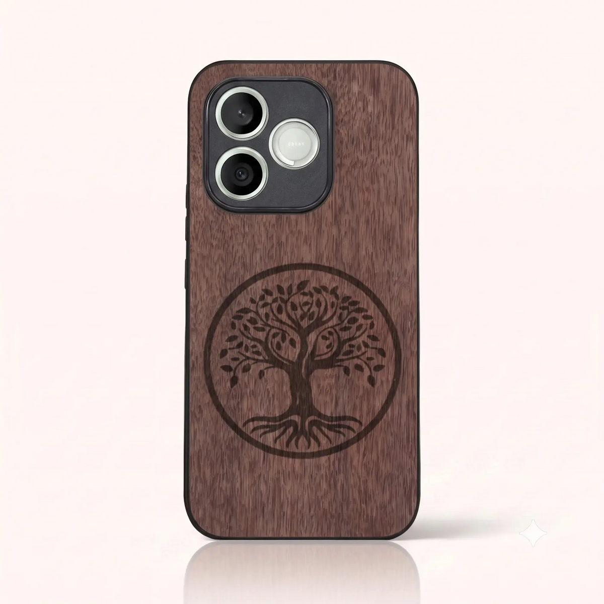 Coque Honor 600 Lite – L'arbre de vie en bois de noyer foncé