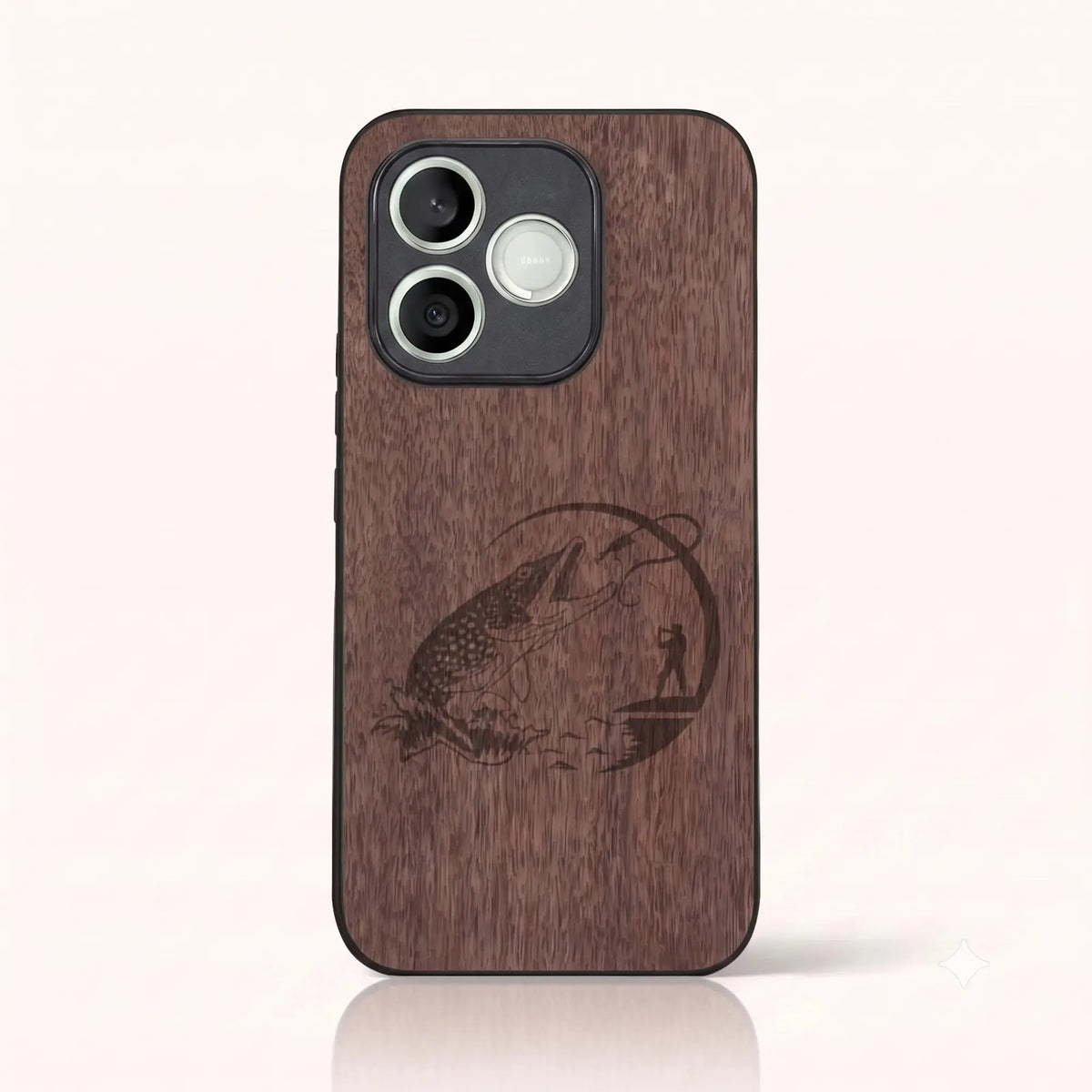 Coque Honor 600 Lite – Le Pêcheur en bois de noyer foncé