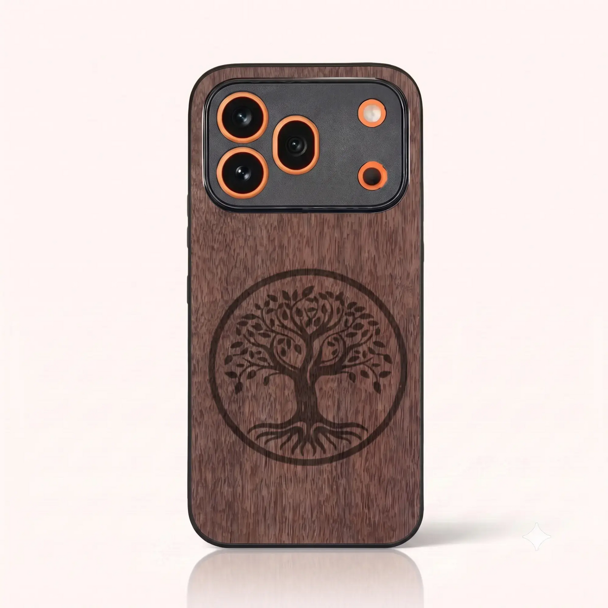 Coque Honor 600 Pro – L'arbre de vie en bois de noyer foncé