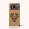 Coque Honor 600 Pro – Éléphant en bois de tilleul clair