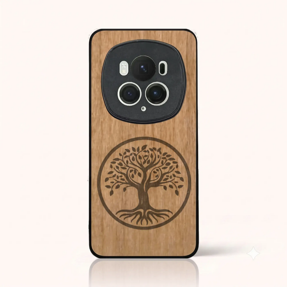 Coque Honor Magic 6 Pro – L'arbre de vie en bois de tilleul clair
