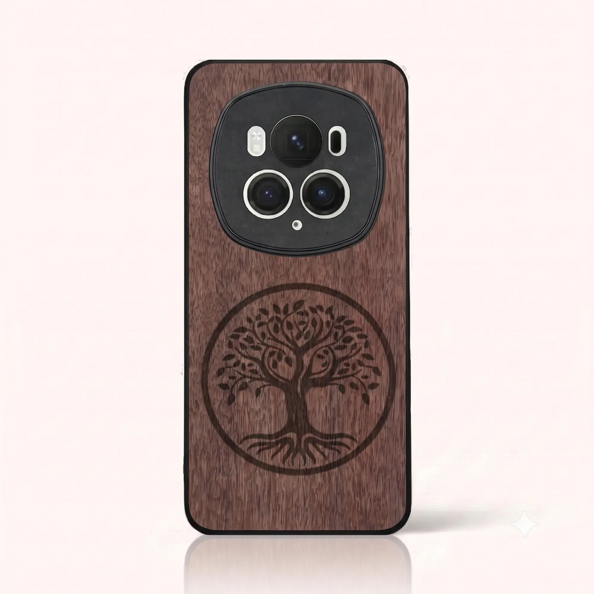 Coque Honor Magic 6 Pro – L'arbre de vie en bois de noyer foncé