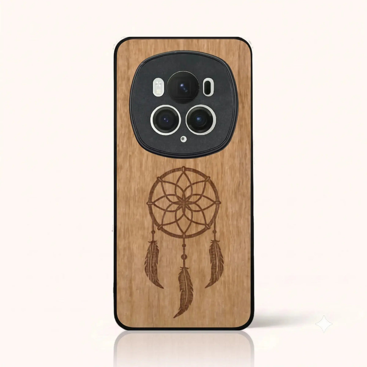 Coque Honor Magic 6 Pro – L'attrape rêve en bois de tilleul clair