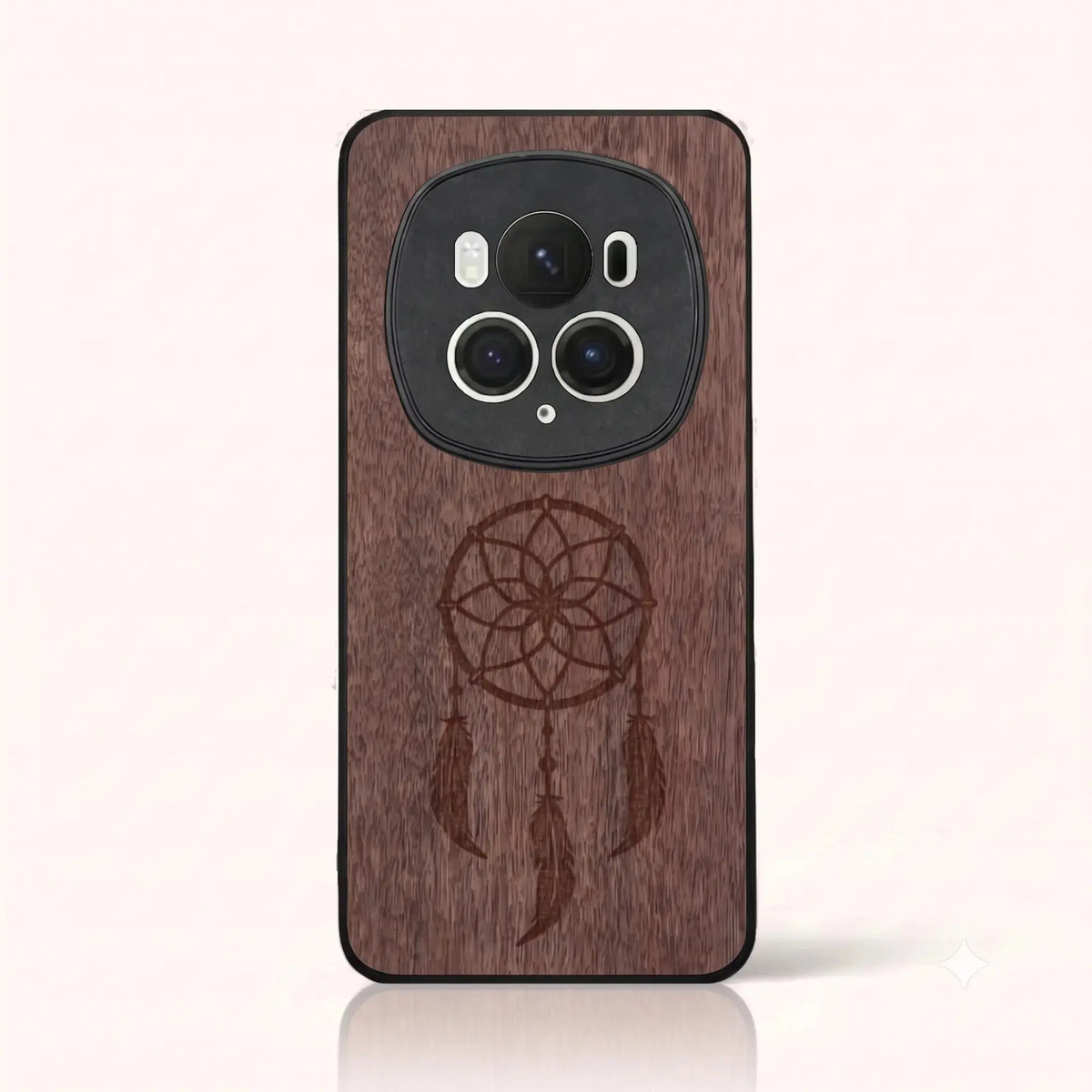 Coque Honor Magic 6 Pro – L'attrape rêve en bois de noyer foncé