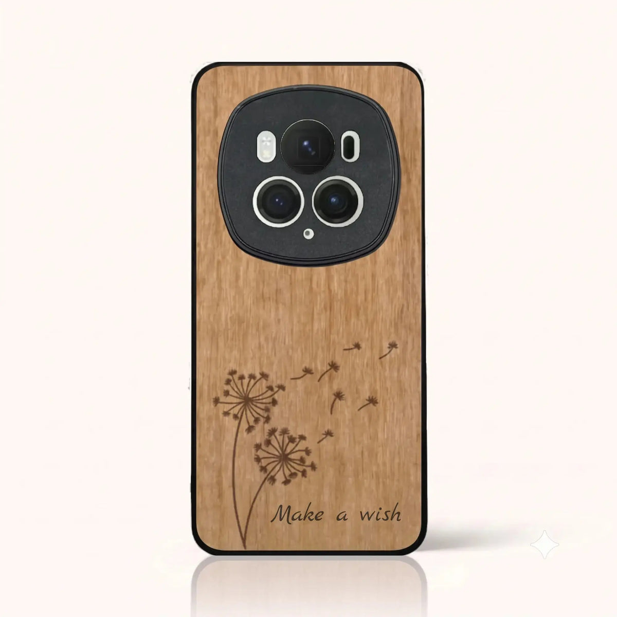 Coque Honor Magic 6 Pro – Make a Wish en bois de tilleul clair