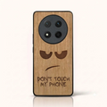 Coque Honor Magic 7 Lite – Don't Touch My Phone en gravure sur bois (Tilleul)