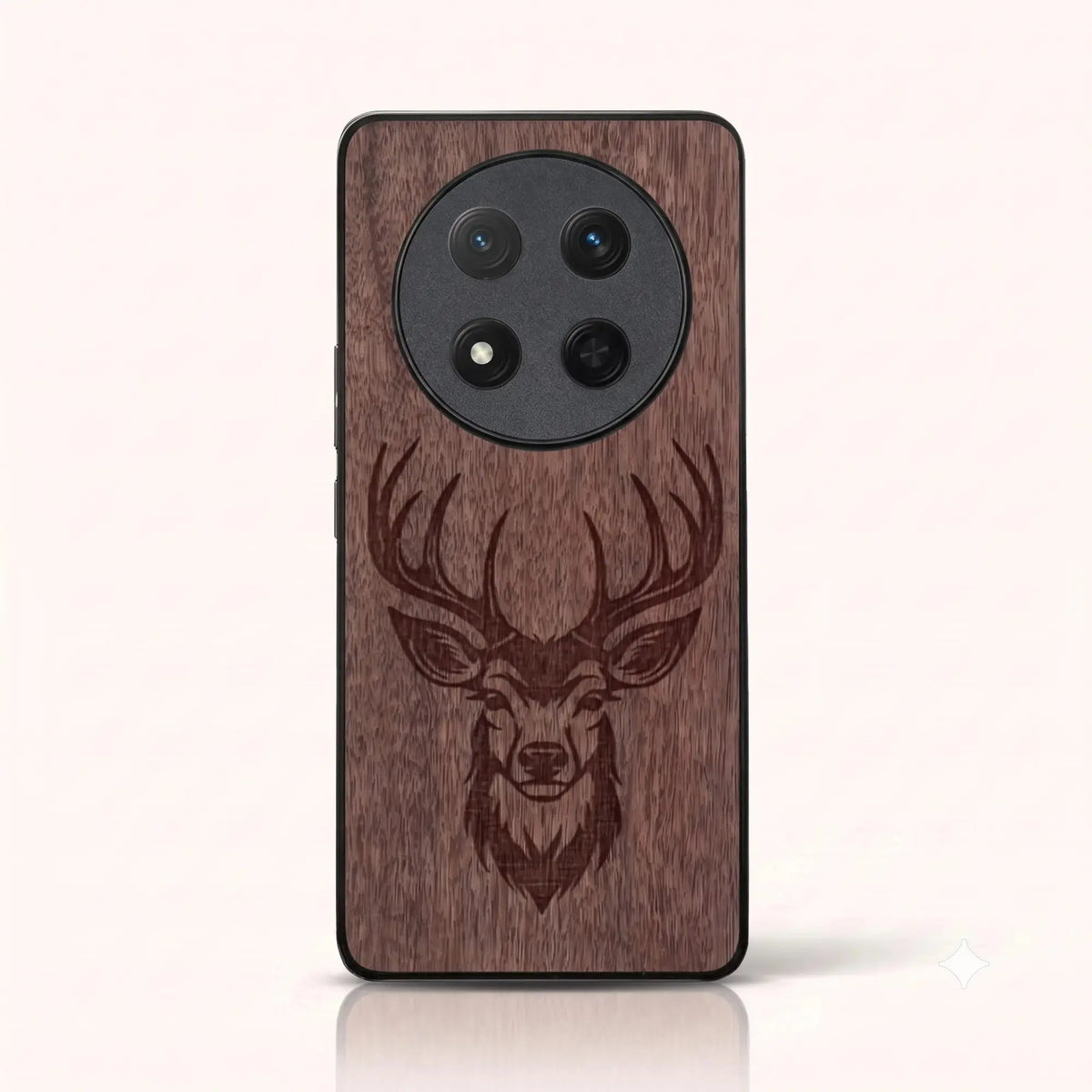 Coque Honor Magic 7 Lite – Le Cerf en gravure sur bois (Noyer)