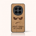 Coque Honor Magic 7 Pro – Don't Touch My Phone en gravure sur bois (Tilleul)