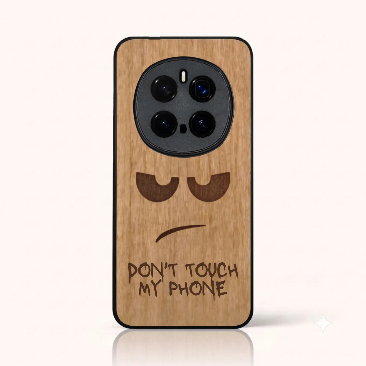 Coque Honor Magic 7 Pro – Don't Touch My Phone en gravure sur bois (Tilleul)