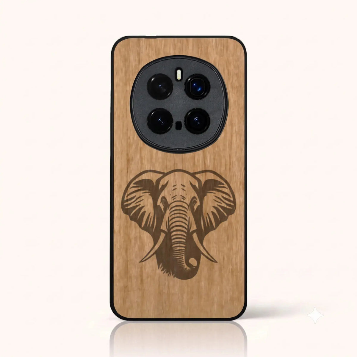 Coque Honor Magic 7 Pro – Éléphant en bois de tilleul clair