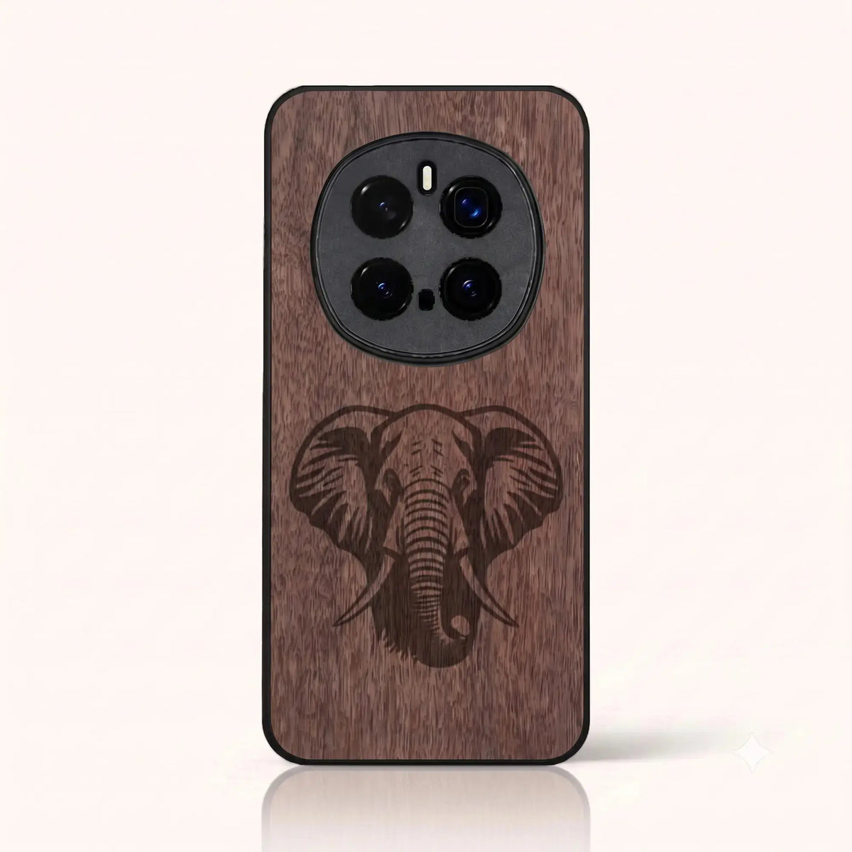 Coque Honor Magic 7 Pro – Éléphant en bois de noyer foncé