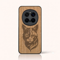 Coque Honor Magic 7 Pro – Le Chat en gravure sur bois (Tilleul)