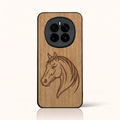 Coque Honor Magic 7 – Le Cheval en gravure sur bois (Tilleul)