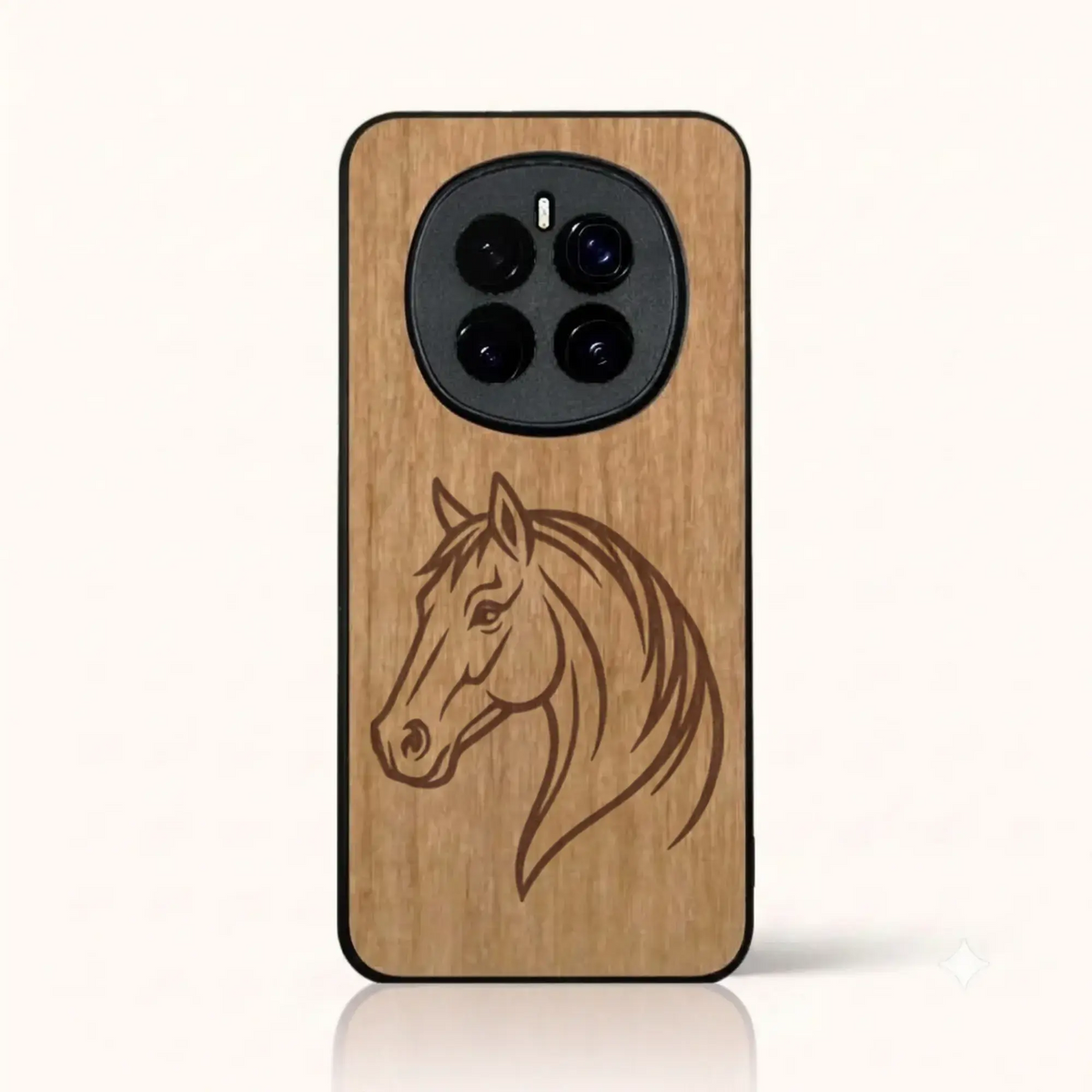 Coque Honor Magic 7 – Le Cheval en gravure sur bois (Tilleul)