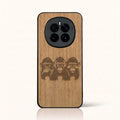 Coque Honor Magic 7 – Les Singes de la sagesse en bois de tilleul clair