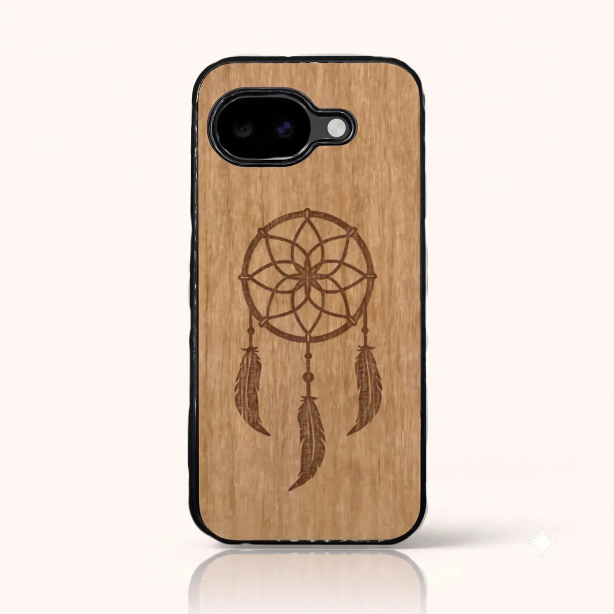 Coque Pixel 10A – L'attrape rêve en bois de tilleul clair