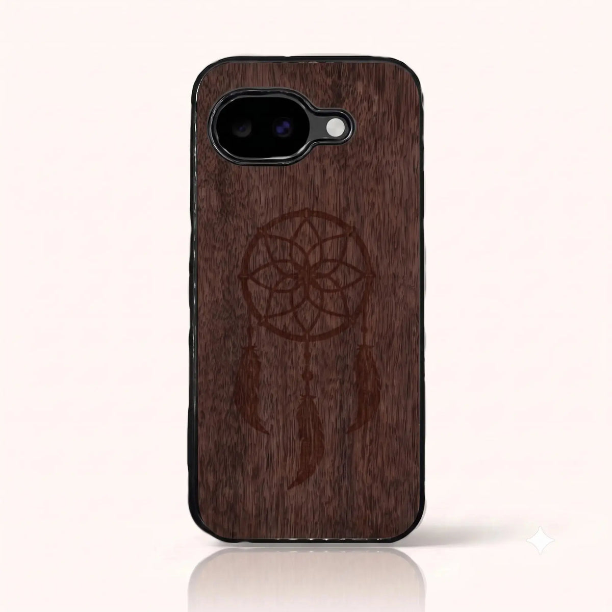 Coque Pixel 10A – L'attrape rêve en bois de noyer foncé