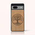 Coque Pixel 7A – L'arbre de vie en bois de tilleul clair