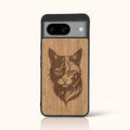 Coque Pixel 8 – Le Chat en bois de tilleul clair