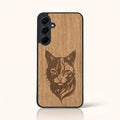 Coque Samsung A14 4G – Le Chat en bois de tilleul clair