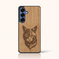 Coque Samsung S24 FE – Le Chat en bois de tilleul clair