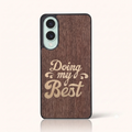 Coque Samsung S25 Edge – Doing My Best en marqueterie de bois