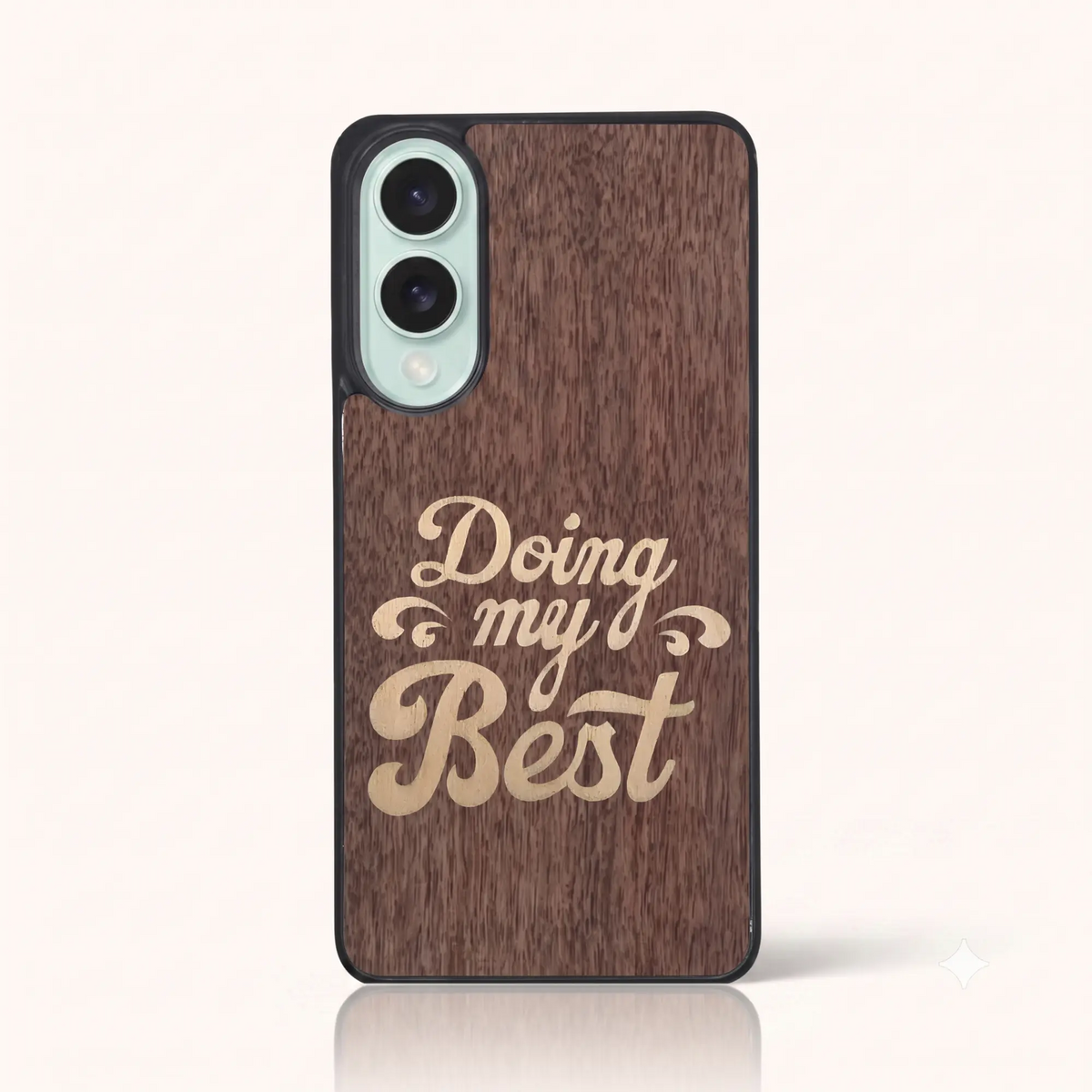 Coque Samsung S25 Edge – Doing My Best en marqueterie de bois
