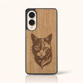 Coque Samsung S25 Edge – Le Chat en bois de tilleul clair
