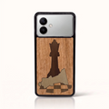 Coque Samsung S26 Edge – Échec et Mat en marqueterie de bois