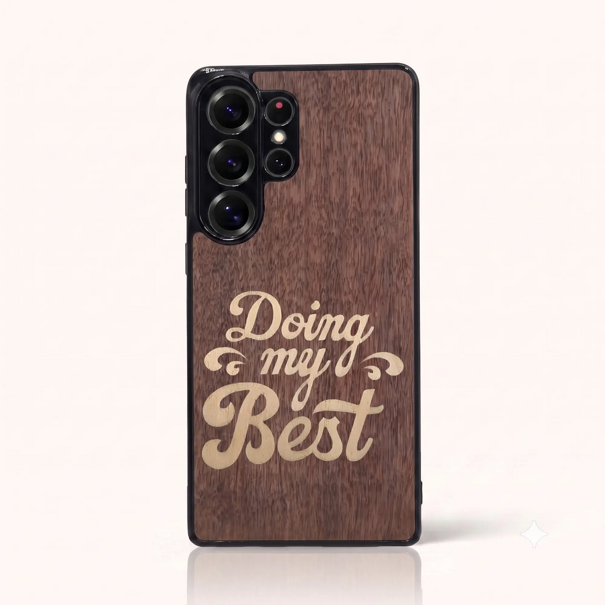 Coque Samsung S26 Ultra – Doing My Best en marqueterie de bois