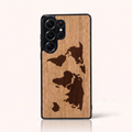 Coque Samsung S26 Ultra – Le Planisphère en marqueterie de bois