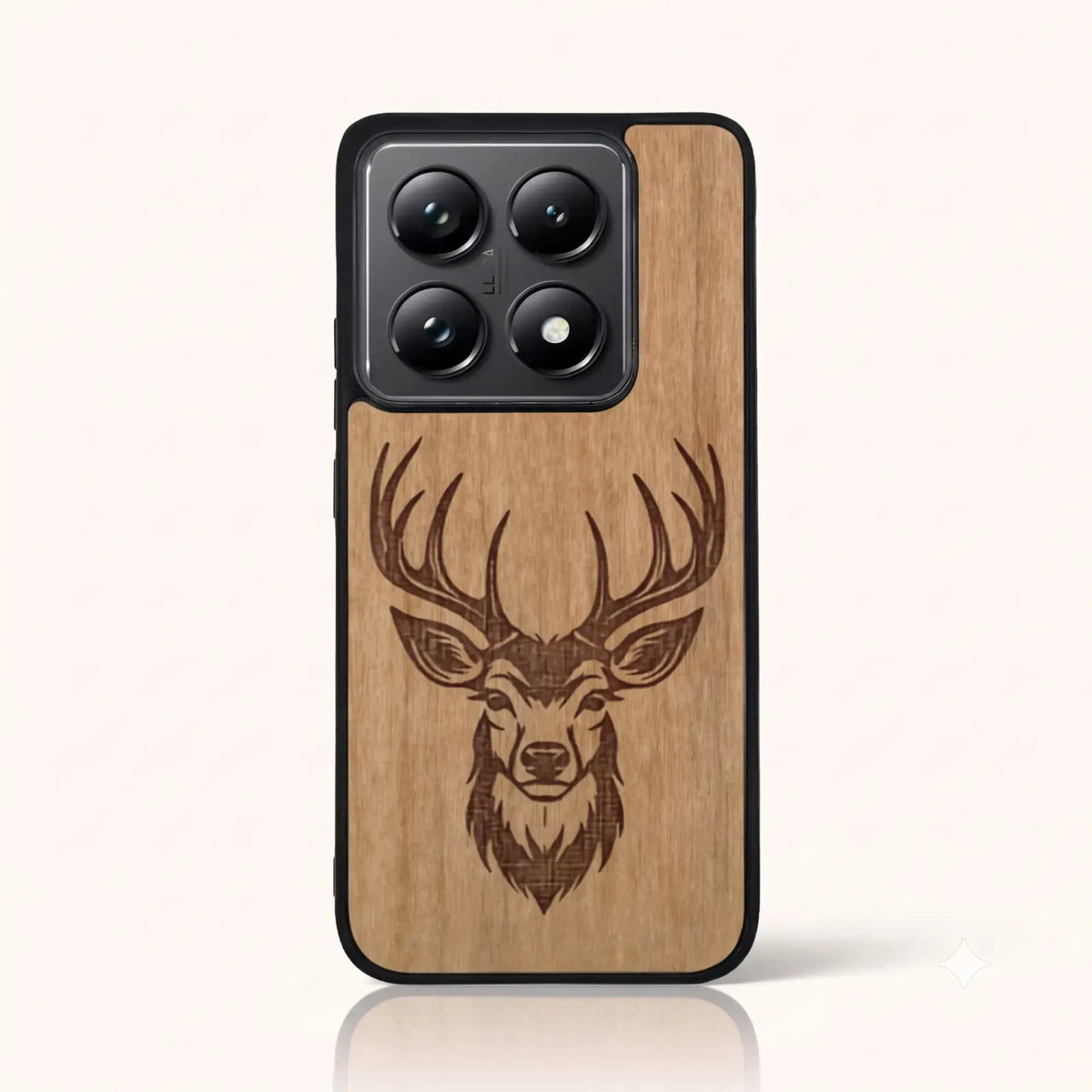Coque Xiaomi Mi 14T et 14T Pro – Le Cerf en gravure sur bois (Tilleul)