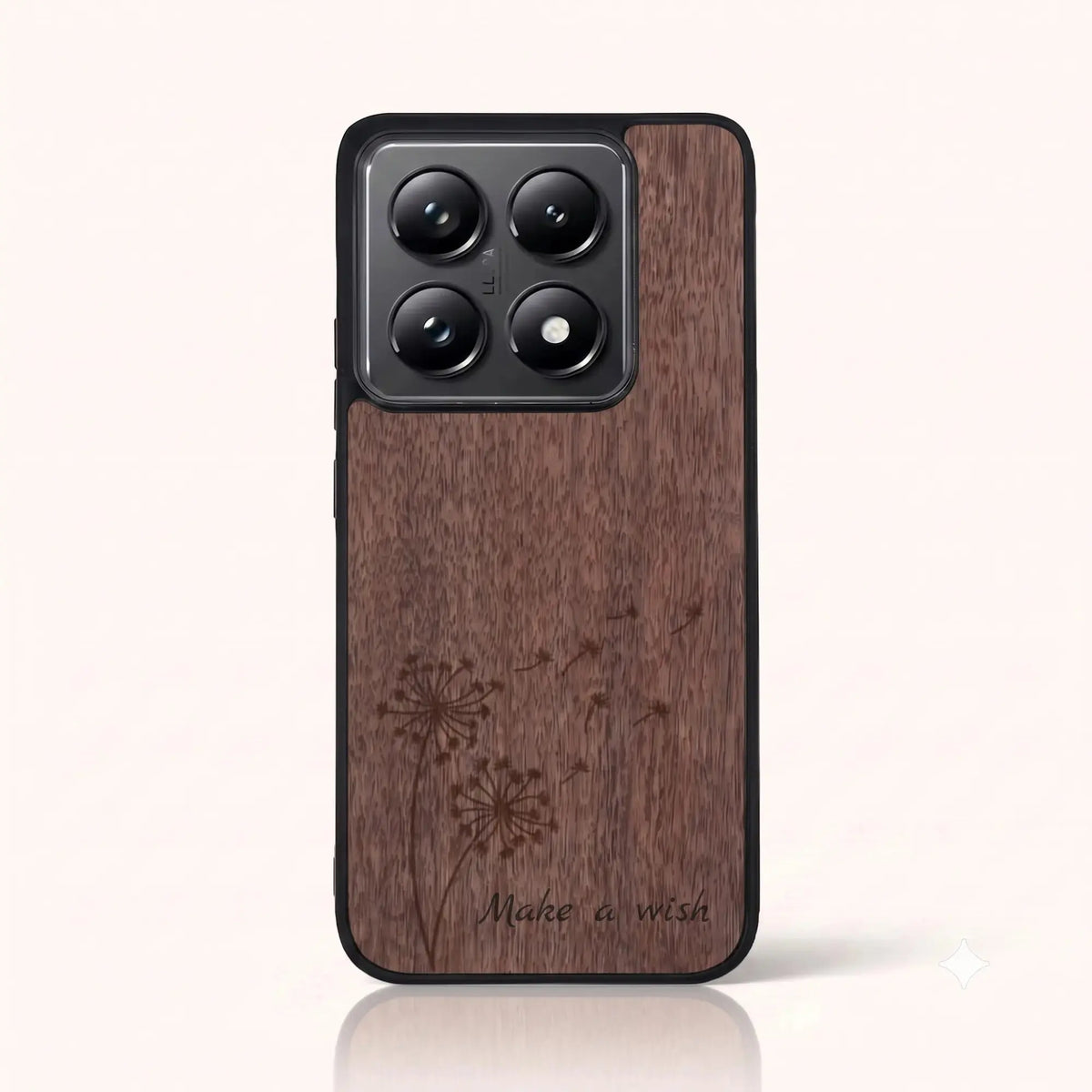 Coque Xiaomi Mi 14T et 14T Pro – Make a Wish en bois de noyer foncé