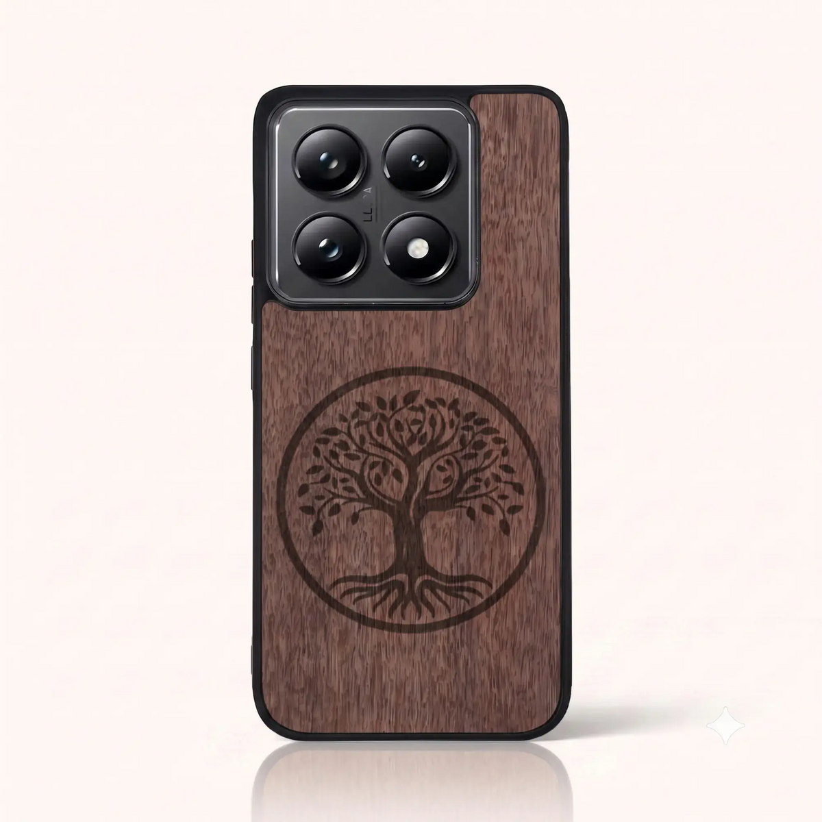 Coque Xiaomi Mi 14T et 14T Pro – L'arbre de vie en bois de noyer foncé