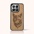 Coque Xiaomi Mi 15T – Le Chat en gravure sur bois (Tilleul)