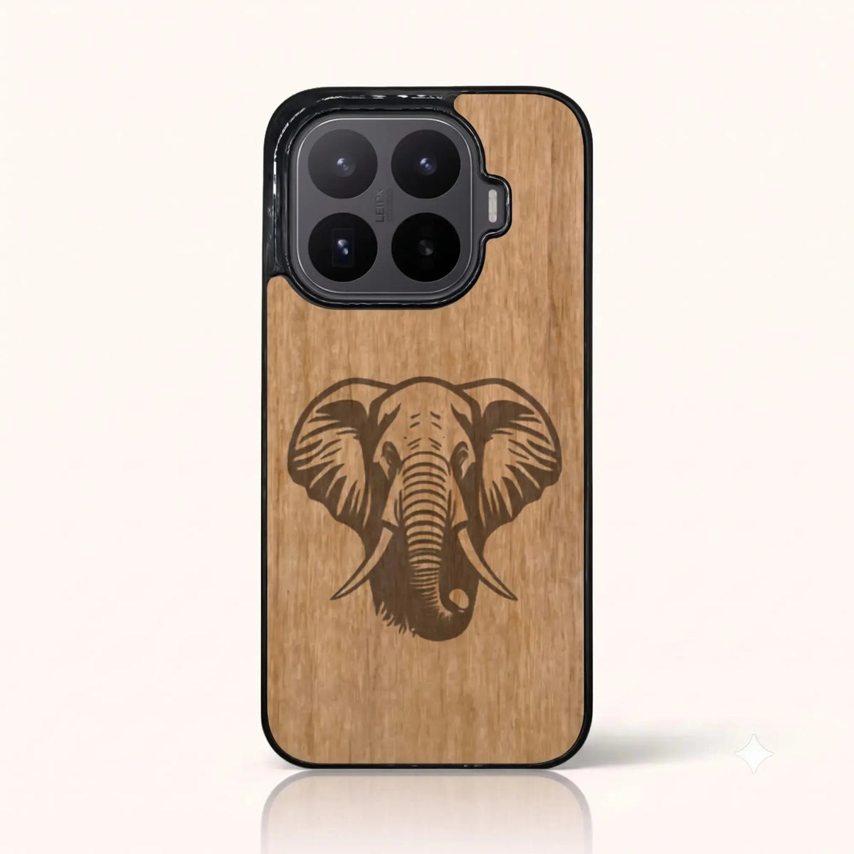 Coque Xiaomi Mi 17T – Éléphant en bois de tilleul clair