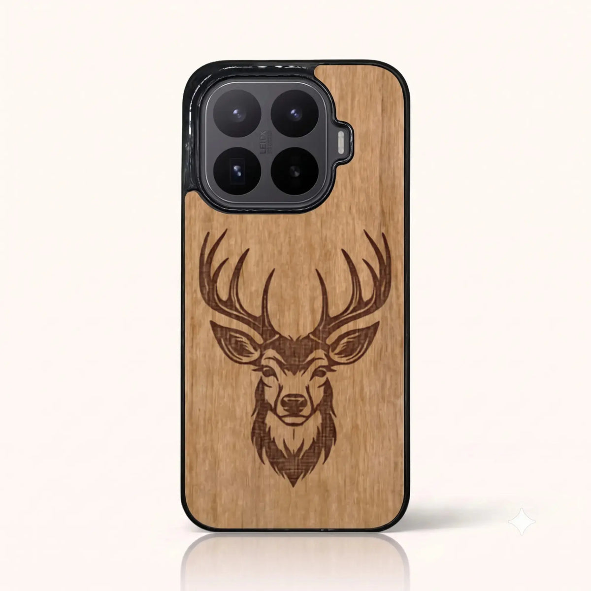 Coque Xiaomi Mi 17T – Le Cerf en gravure sur bois (Tilleul)