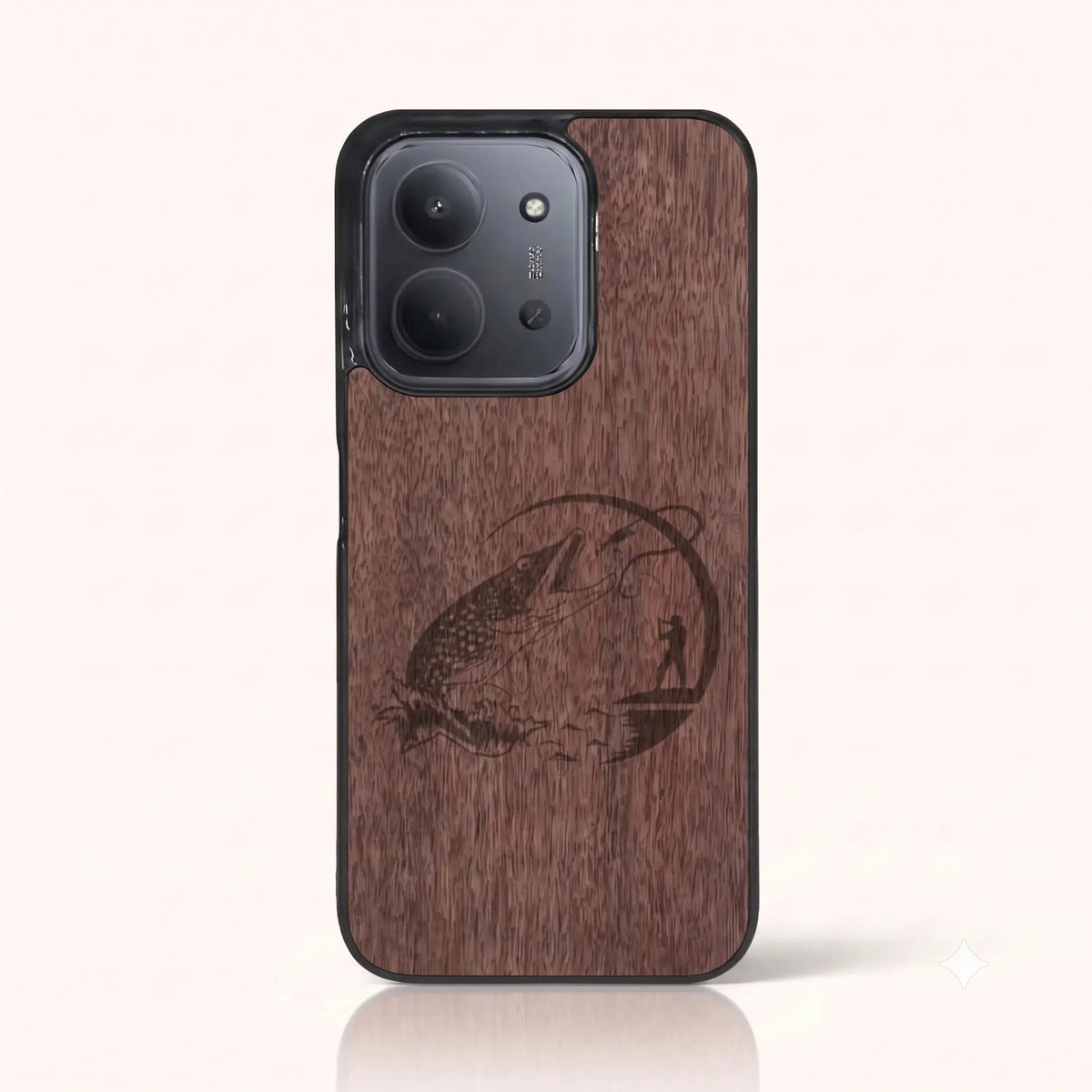 Coque Xiaomi Redmi 15C – Le Pêcheur en bois de noyer foncé