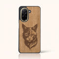 Coque Xiaomi Redmi A5 4G – Le Chat en bois de tilleul clair