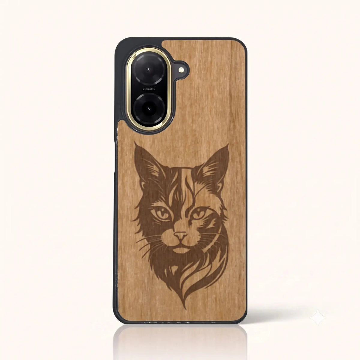 Coque Xiaomi Redmi A5 4G – Le Chat en bois de tilleul clair