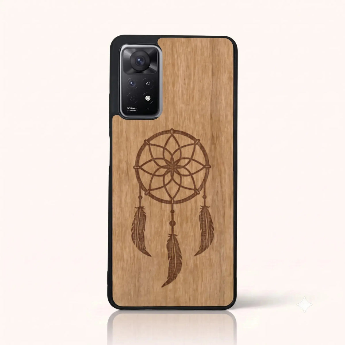 Coque Xiaomi Redmi Note 11 Pro 5G et 4G – L'attrape rêve en bois de tilleul clair