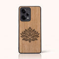 Coque Xiaomi Redmi Note 12 Pro 5G – Fleur de Lotus en bois de tilleul clair