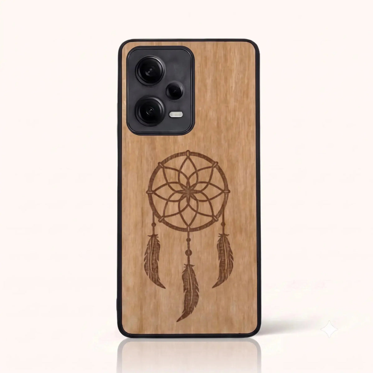 Coque Xiaomi Redmi Note 12 Pro 5G – L'attrape rêve en bois de tilleul clair
